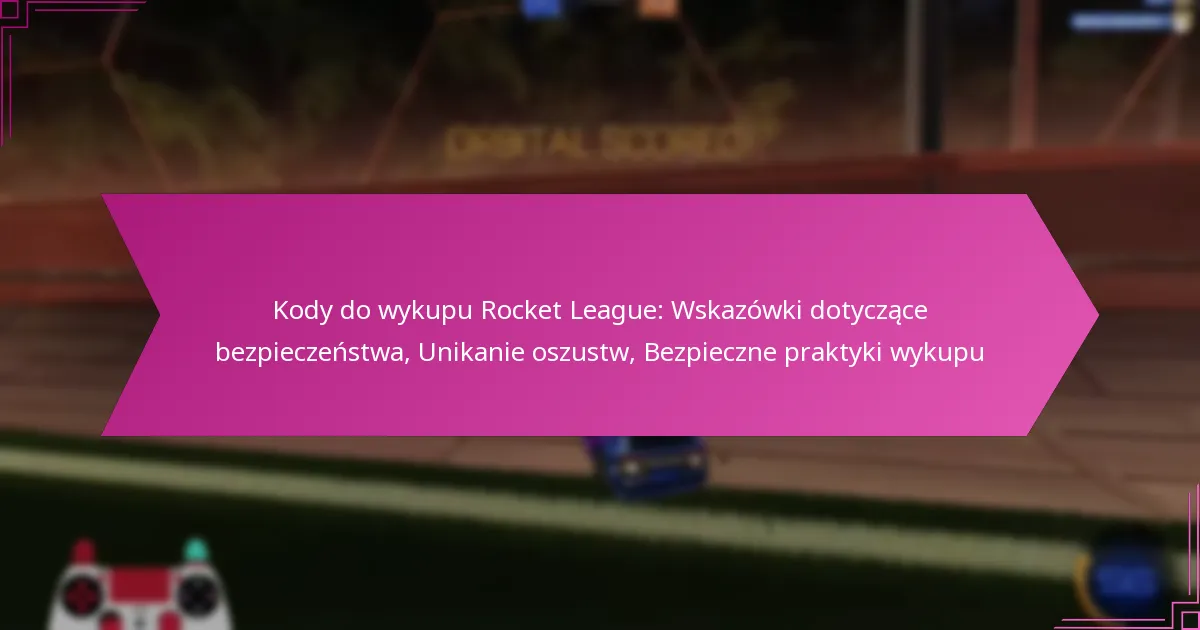You are currently viewing Kody do wykupu Rocket League: Wskazówki dotyczące bezpieczeństwa, Unikanie oszustw, Bezpieczne praktyki wykupu