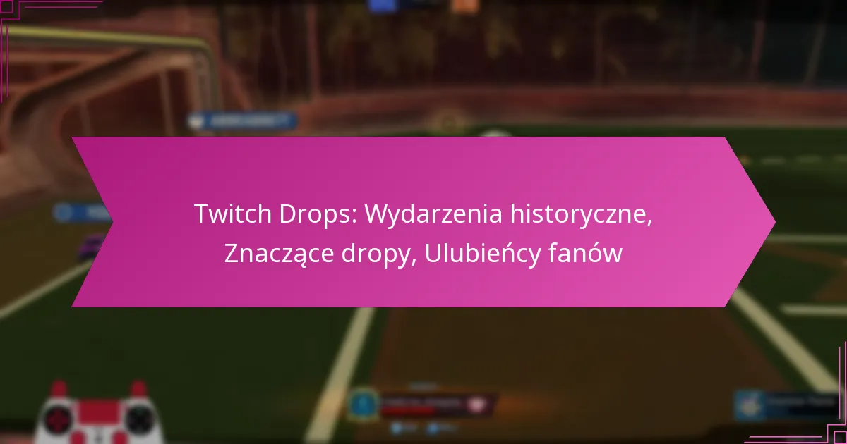 You are currently viewing Twitch Drops: Wydarzenia historyczne, Znaczące dropy, Ulubieńcy fanów